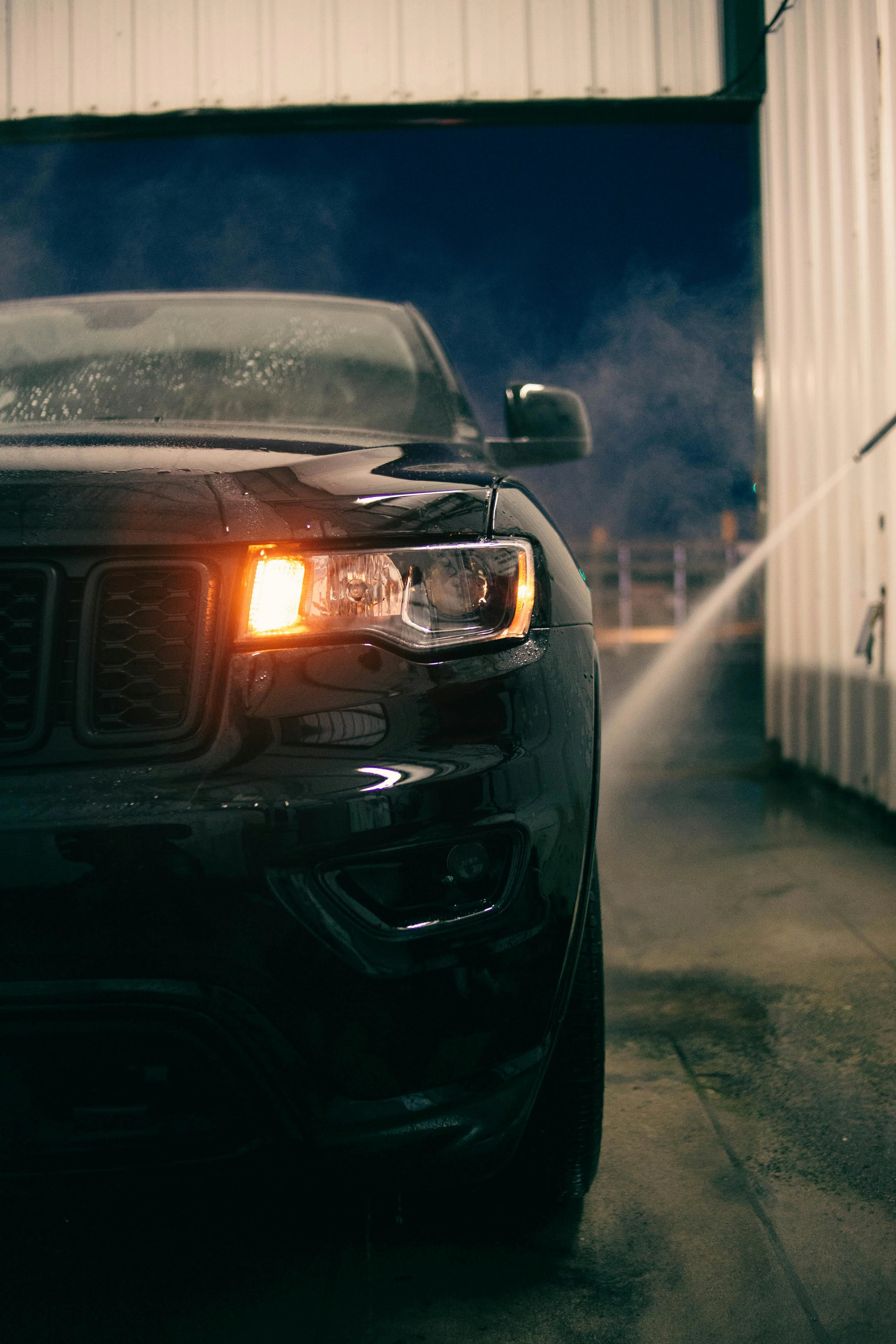Professional team servicing cars